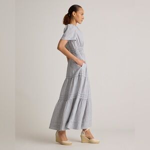 Quince 100% European Linen Tiered Maxi Dress